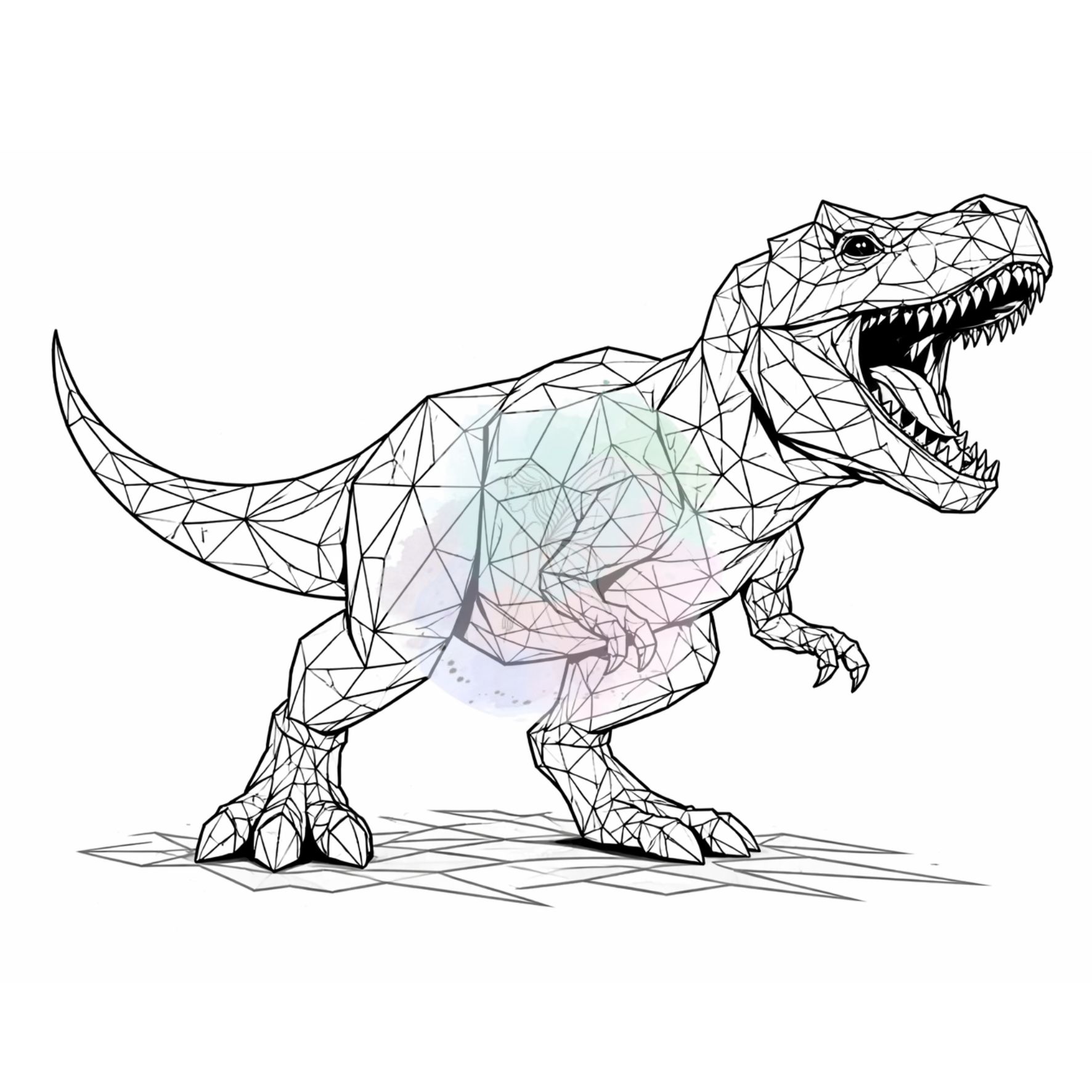 Geometrix Dinosaurier SVG - TREX