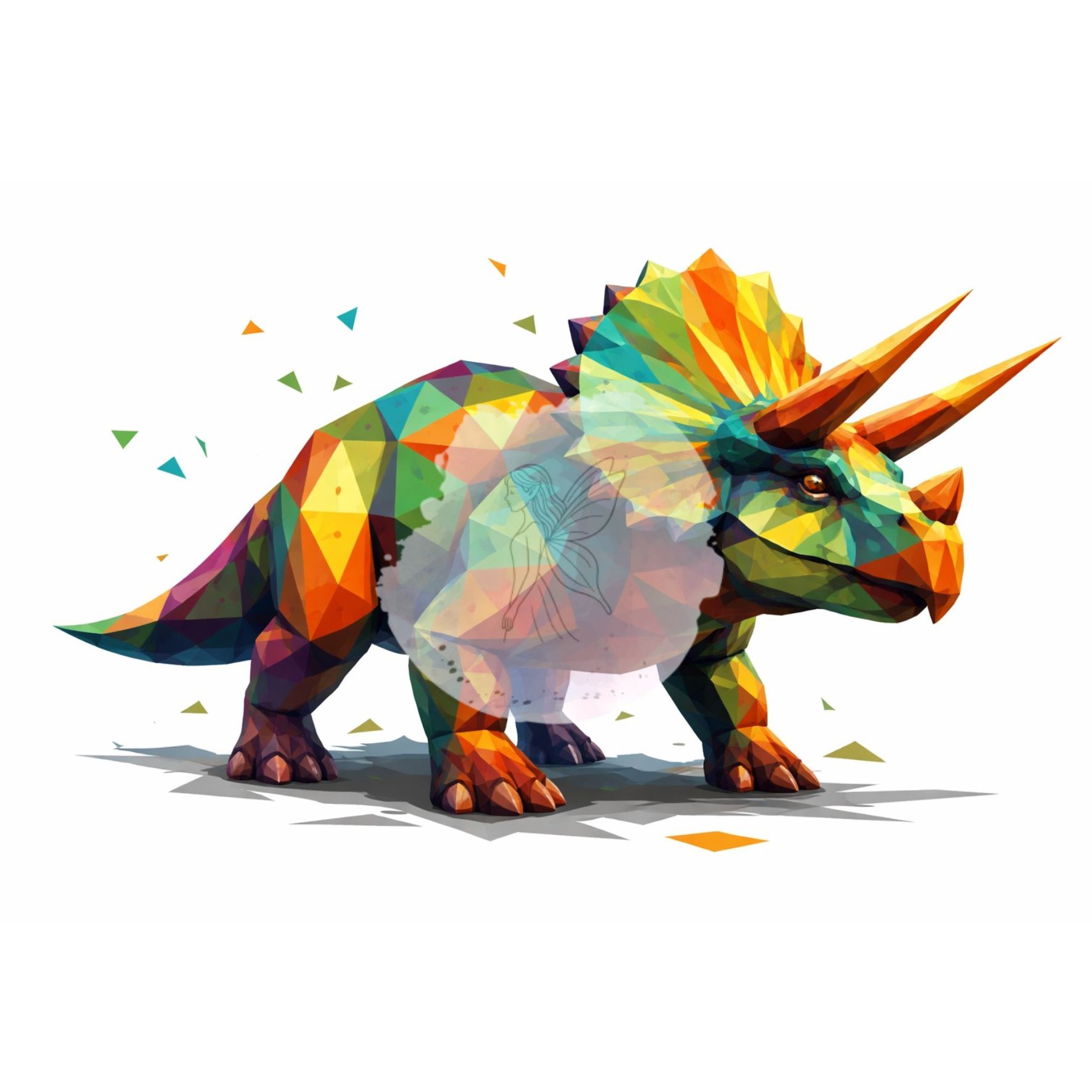 Geometrix Dinosaurier SVG TRICERATOPS