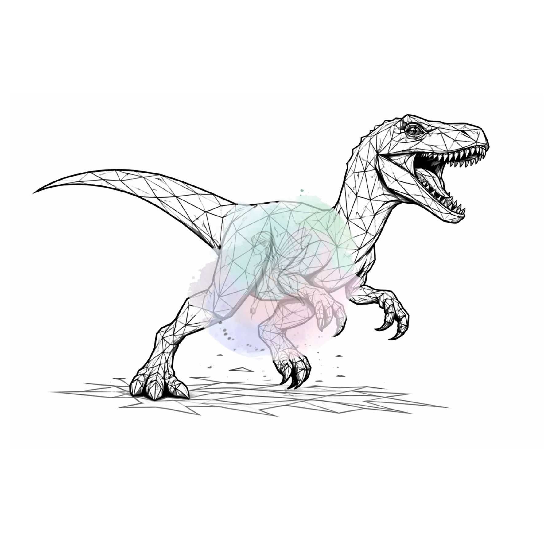 Geometrix Dinosaurier SVG - RAPTOR