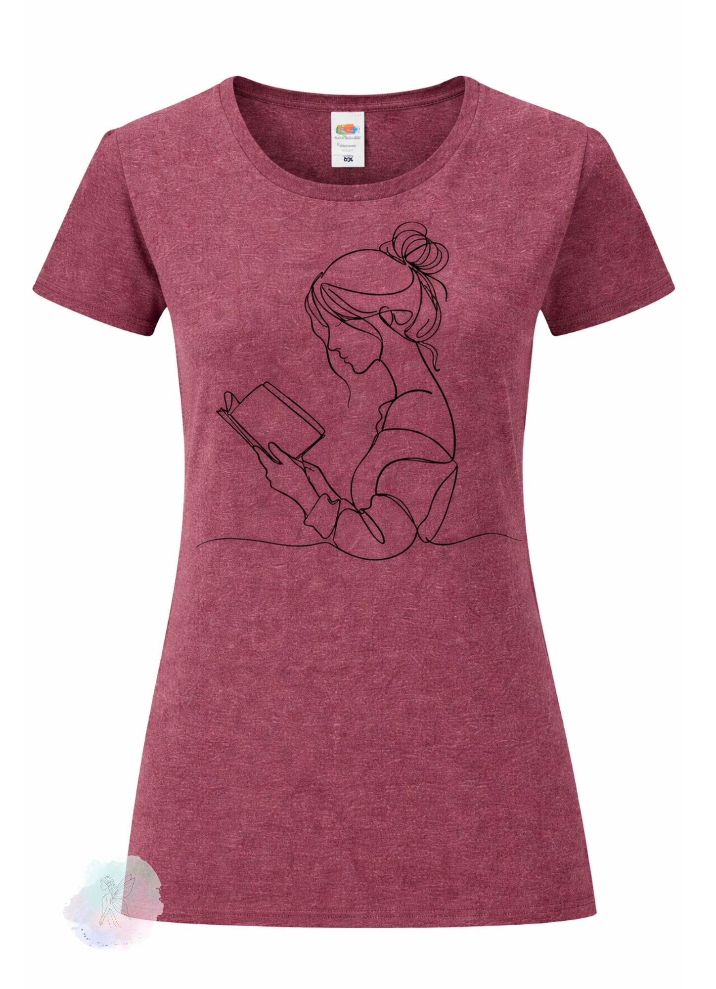 Zwischen meinen Händen liegt meine Welt – Line Art Bücher T-Shirt
