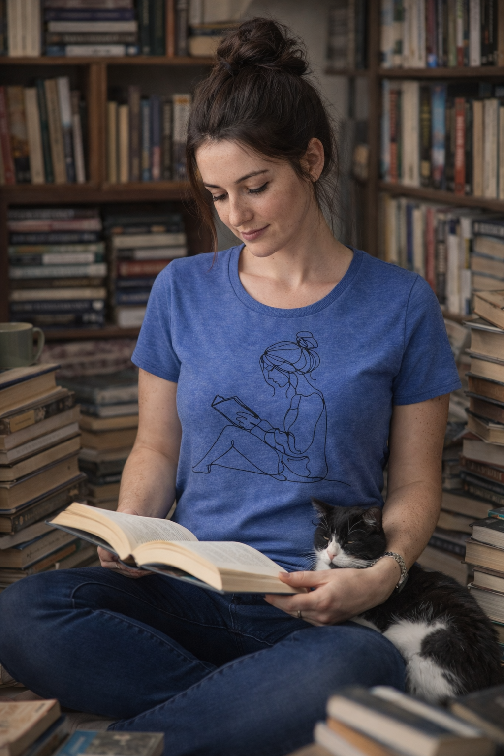Ein Kapitel nur für mich“ – Line Art Bücher T-Shirt