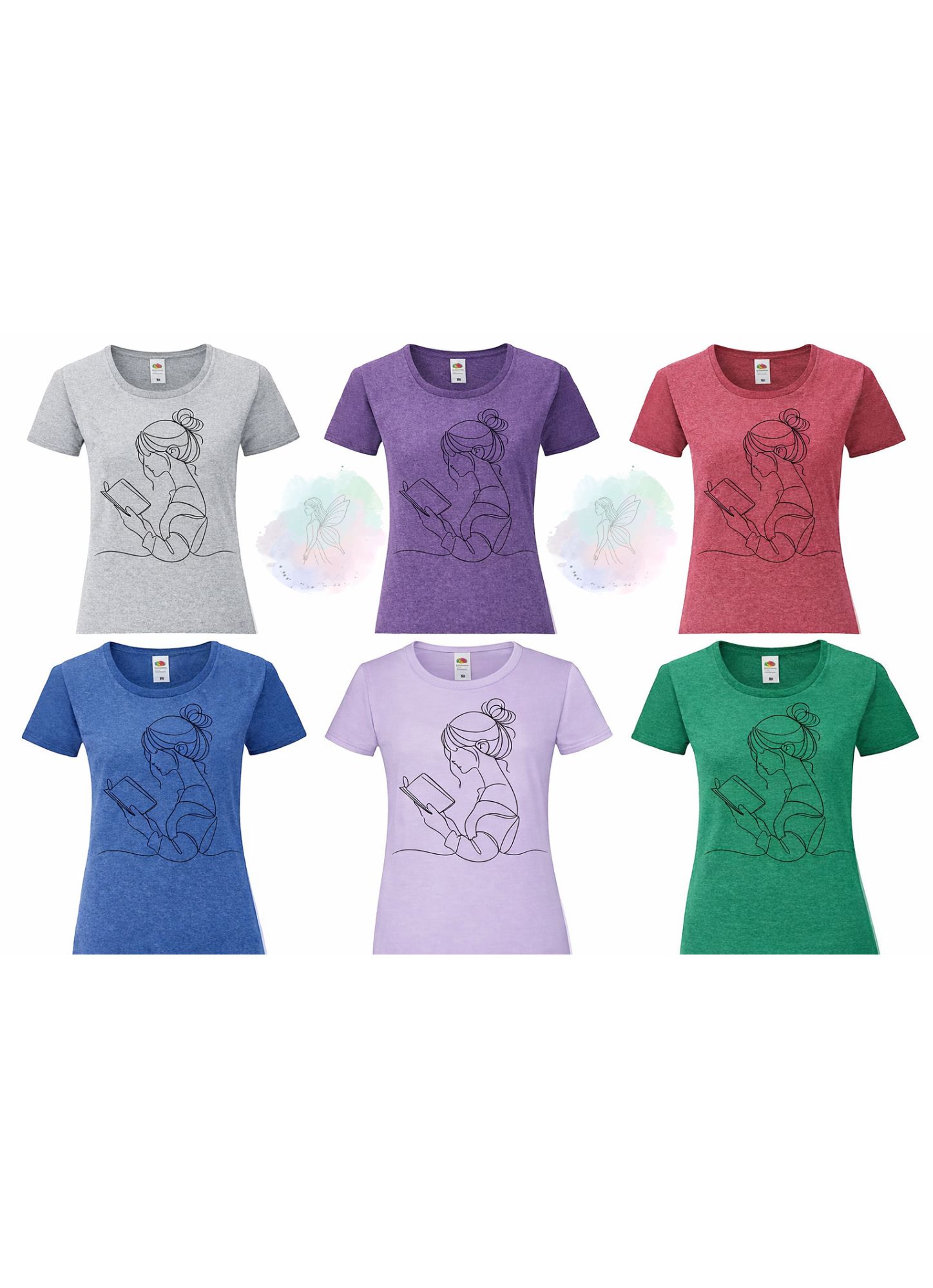 Zwischen meinen Händen liegt meine Welt – Line Art Bücher T-Shirt